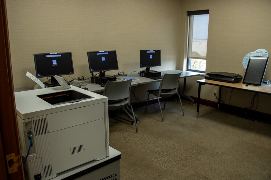 Interior of the temporary EVPL Red Bank