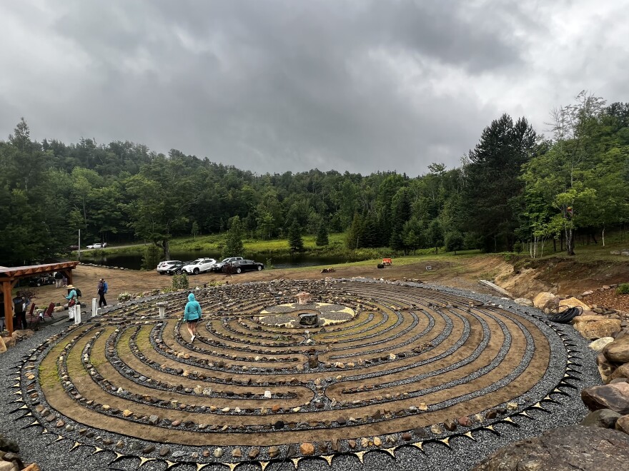 The winding path of the newest Legacy Labyrinth in Johnsburg, New York.