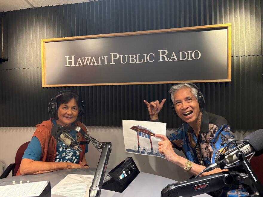 HPR's Catherine Cruz with Eddie Flores Jr.