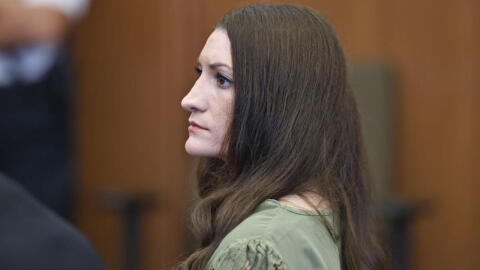 Lindsay Clancy looks on as jurors enter the courtroom during Clancy's murder trial at the Plymouth County Superior Court in Plymouth, Mass., on Sept. 4. (Greg Derr/AFP pool photo via Getty Images)