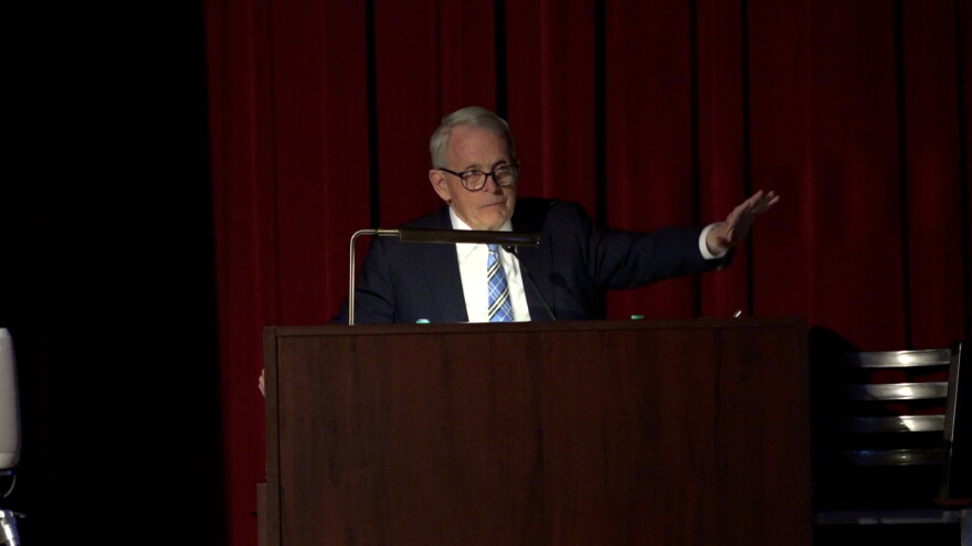 Gov. Mike DeWine speaks to the annual gathering of college and university trustees on Sept. 9, 2026.