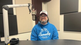 Aaron Tebrinke at the NPR Illinois studios