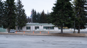 The front entrance of Paul Banks Elementary School on April 8, 2024. Paul Banks is one of three schools in Homer that will not receive Title I funds in the next school year.