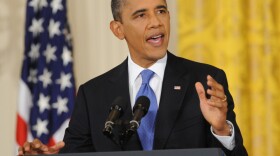 <p>President Obama speaks during a press conference in the East Room of the White House in Washington, D.C.</p>