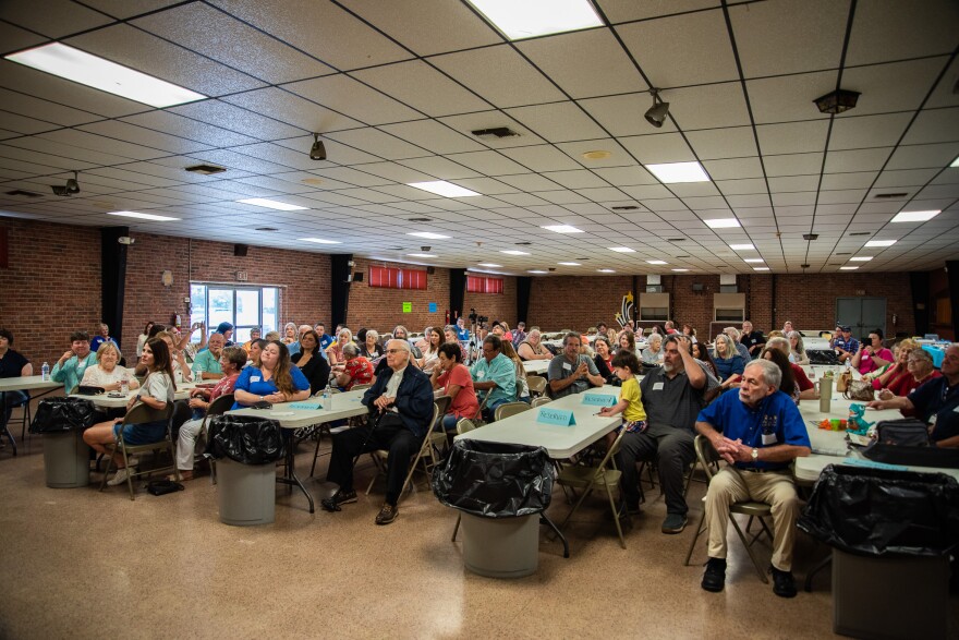 Nearly 100 people gathered inside the Ward 7 Citizen's Club in Chauvin, La. for a reunion spanning four local, public schools on Saturday, April 27, 2024.