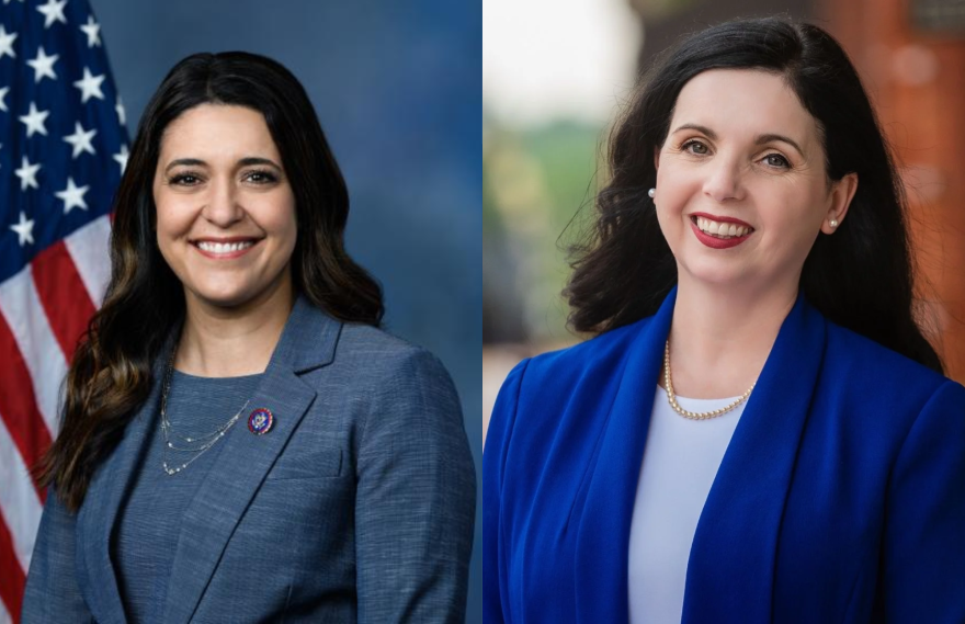 Incumbent Republican Stephanie Bice (left) is running for re-election to represent Oklahoma's fifth congressional district. Democratic nominee Jena Nelson (right) hopes to flip the central Oklahoma seat.