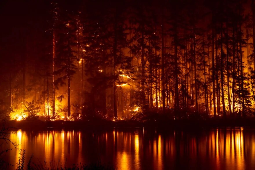 The Holiday Farm Fire swept through the McKenzie River Corridor on Sept. 7, 2020, amid an extreme wind event.