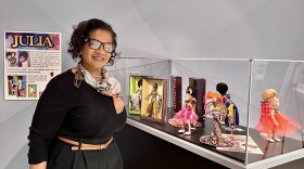 Curator and collector Lisa Jacobs-Watson poses with a display the Black Doll Exhibit at the Buffalo Museum of Science on February 6, 2026 in Buffalo, New York.