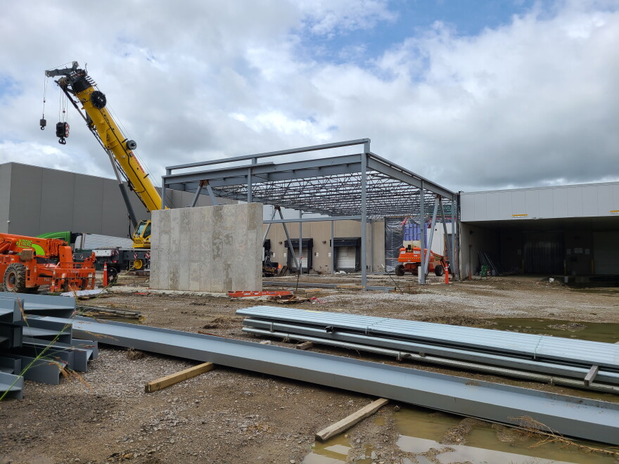 Construction at the Food Bank of Eastern Oklahoma's distribution center.