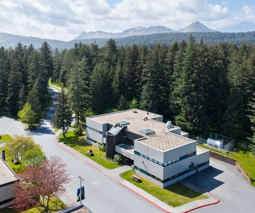 An aerial view of Kodiak College's campus.