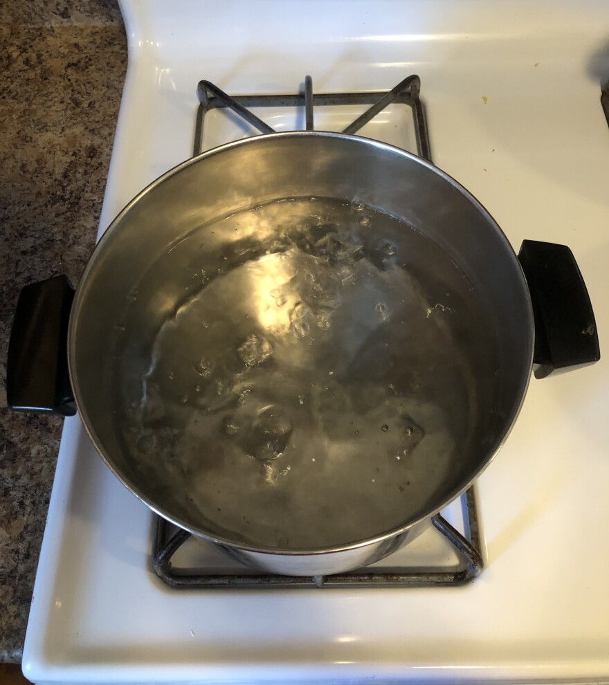  A pot of boiling water