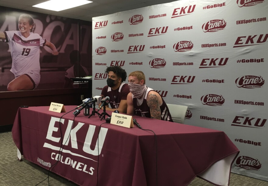 Left to Right- EKU players Michael Moreno and Cooper Rob
