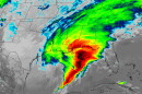 Satellite image of the 1993 Superstorm, which is referred to as the "Storm of the Century."