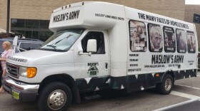 Maslow's Army now has two buses to provide warmth and supplies to those experiencing homelessness. This is one of them. The other was a gift from the late Hamilton County Commissioner Todd Portune.