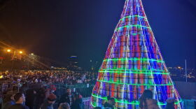Thousands showed up for the annual Keg Tree lighting at the Genesee Brewery on Friday, 12/2/22.