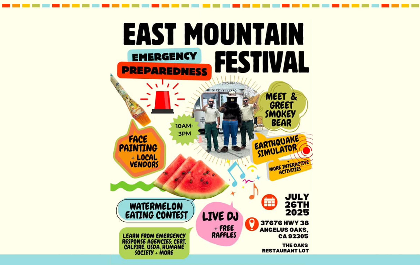 The East Mountain Emergency Preparedness Festival aims to prepare communities for fires, earthquakes, and other emergencies