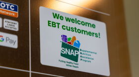 A sign at the Shaws in North Providence.