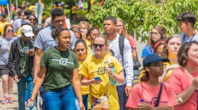 Students on campus at UNC Greensboro, the most racially diverse campus in the UNC system. 