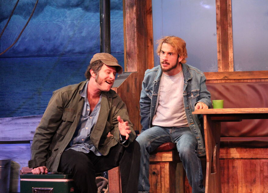 Much of the play revolves around Dreyfuss’ onset feud with Robert Shaw. 