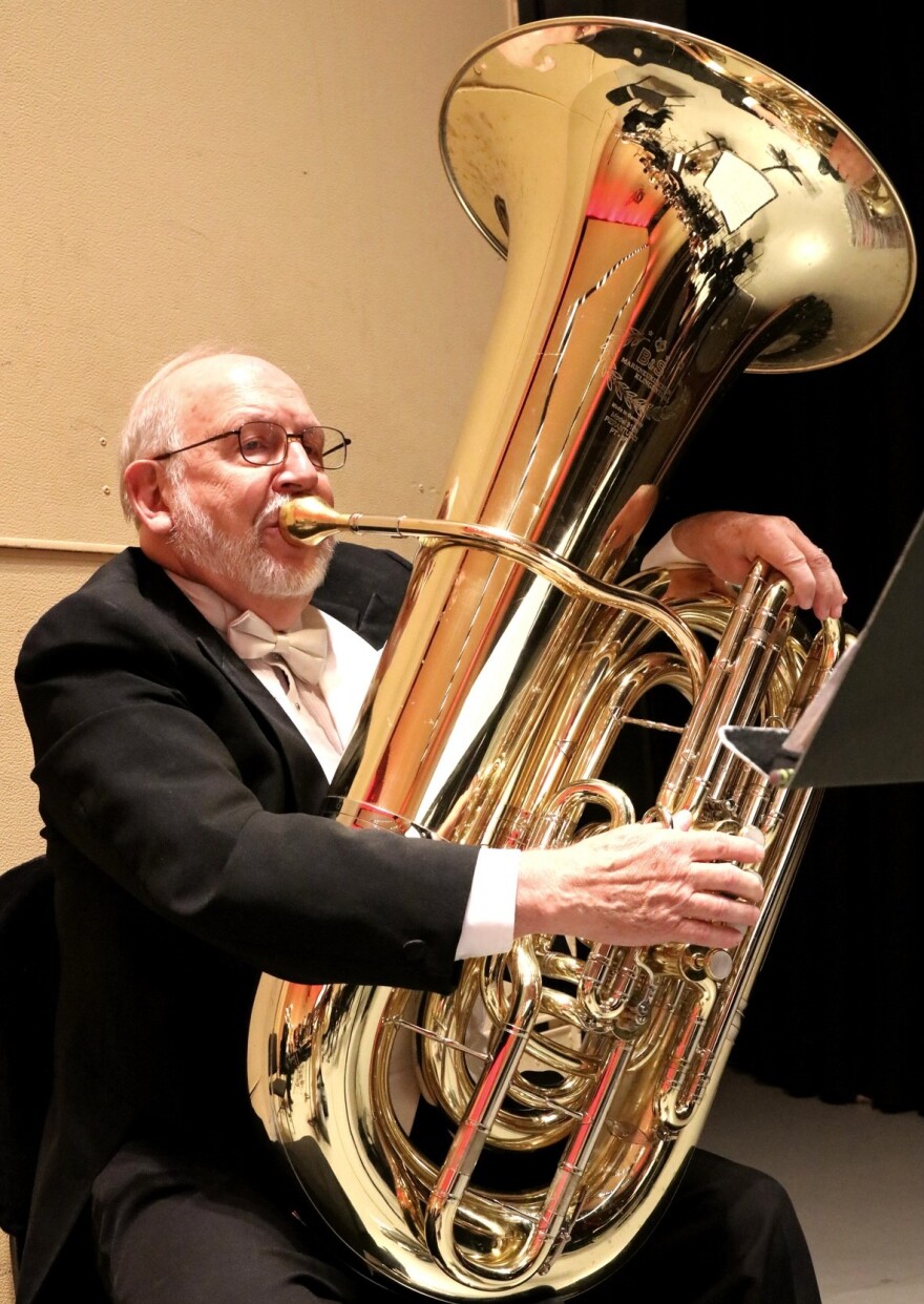 Robert Whaley has been the KSO's principal tubist since 1967.