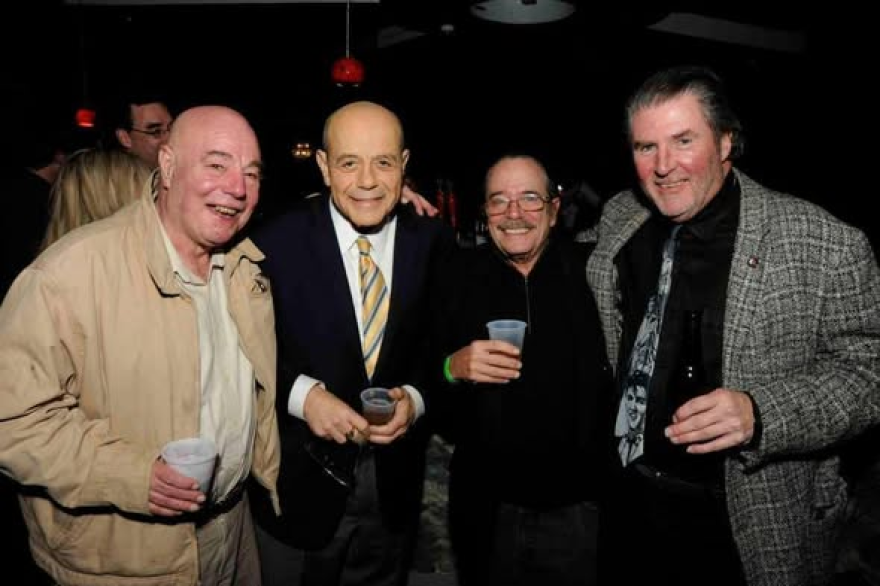Cheeks (left), with Buddy Cianci, Phoenix Publisher Stephen Mindich and Chip Young
