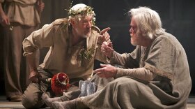 In his madness, King Lear (Ian McKellen) reaches lucidity. His conversation with Gloucester (William Gaunt) reveals a new awareness of the world.