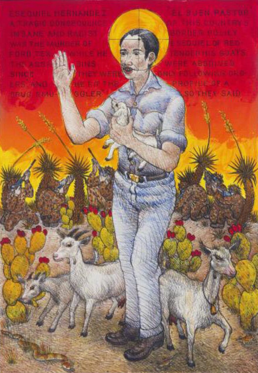 Luis Jiménez, American, 1940–2006; The Good Shepherd (El Buen Pastor), 1999; color lithograph; image: 37 1/4 x 26 inches; Saint Louis Art Museum, Museum Purchase 21:2012 © 2016 Estate of Luis A. Jimenez, Jr. / Artists Rights Society (ARS), New York 