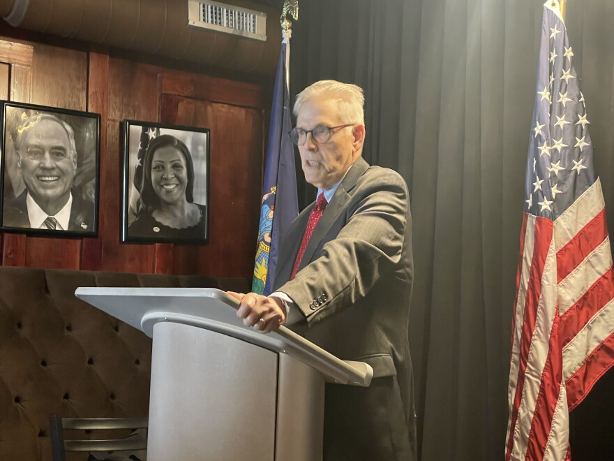 Republican Ralph Ambrosio announced his candidacy to represent New York's 20th Congressional District at the War Room Tavern in Albany on Jan. 23, 2026.