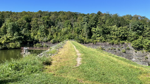 The dam at Lackawanna State Park.