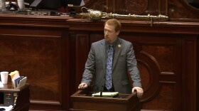 Rep. Josiah Magnuson, R-Campobello, speaks in favor of H. 5118, a bill that would prohibit the use of diversity, equity and inclusion initiatives when it comes to admissions and hiring practices at institutions of higher education in South Carolina. The legislation passed along party lines 88-21 and heads to the Senate.