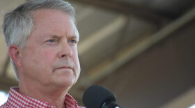 U.S. Sen. Roger Marshall, R-Kansas, appears on Sept. 12, 2026, at the Kansas State Fair debate.