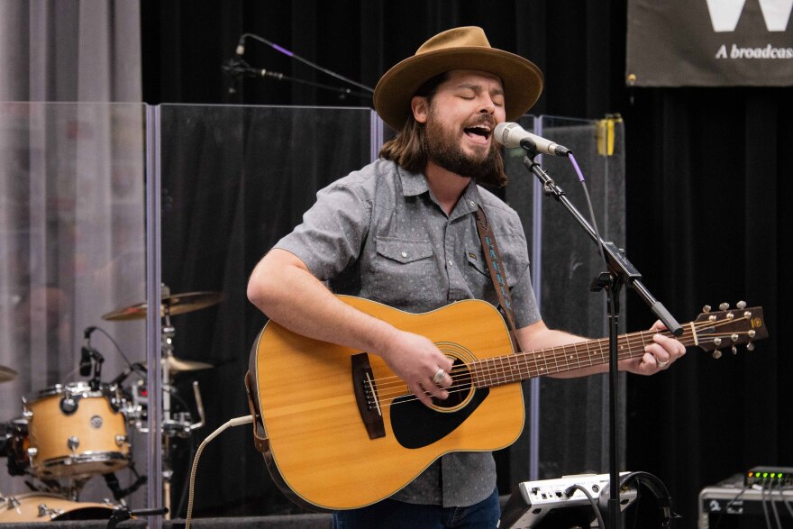 Caleb Caudle in WNCW's Studio B