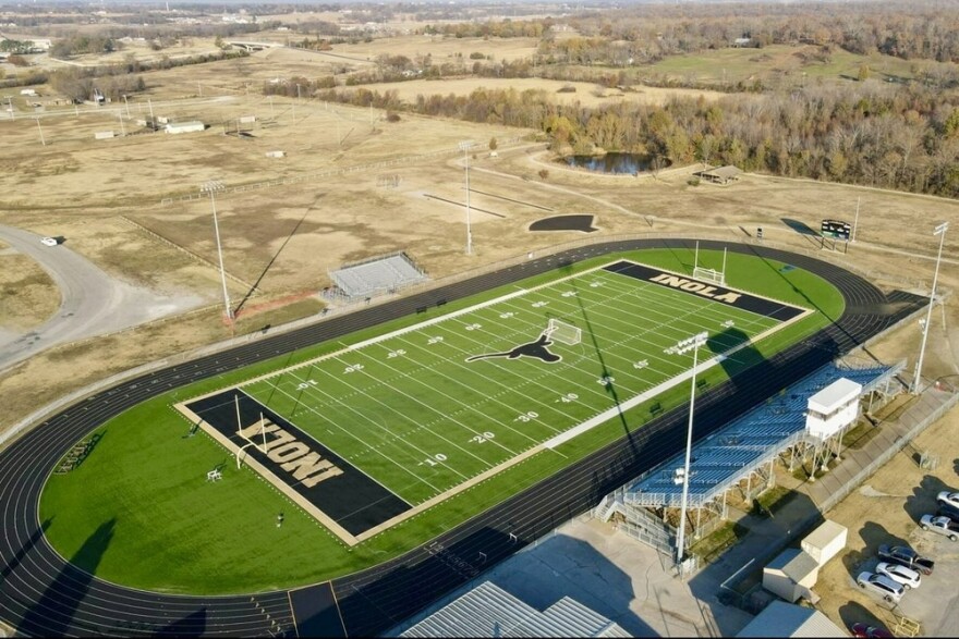 The football field in Inola.