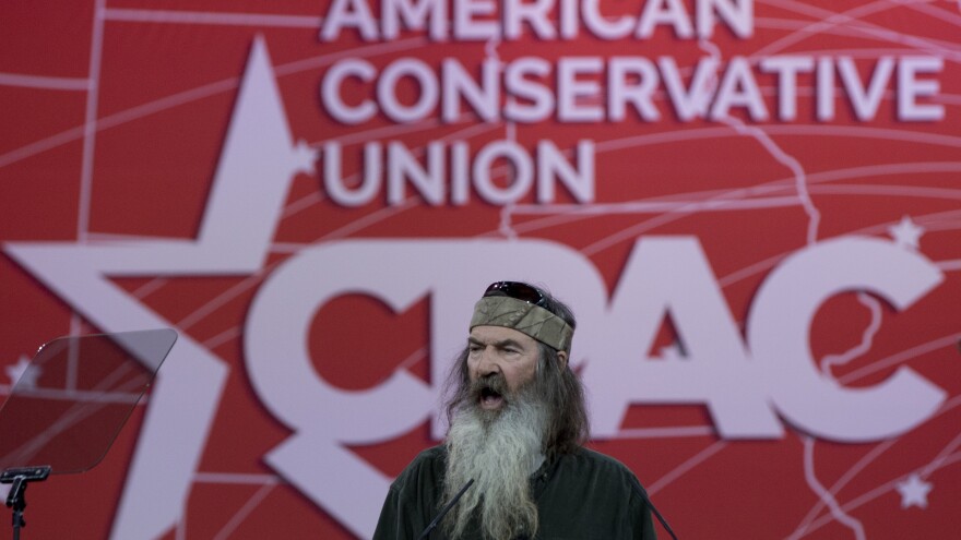 Phil Robertson of <em>Duck Dynasty</em> speaks during the Conservative Political Action Conference in National Harbor, Md., in February 2015.