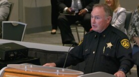 Photo by VBTV Videos. Virginia Beach Sheriff Ken Stolle talks to the city council in 2021. The proposed change in the city ordinance could give sheriff's deputies greater police powers