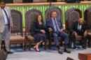  Vice President Harris sits next to Jesse Jackson on very large wingback chairs