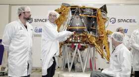 SpaceIL's "Beresheet" lander ahead of its mission to the moon. Photo: SpaceIL