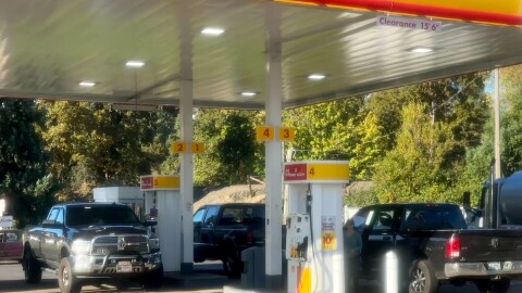 A gas station in Eugene.