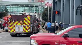 First responders on the scene of a chemical leak at the Bally's Hotel on Riverside Drive in Evansville, Oct. 15, 2026