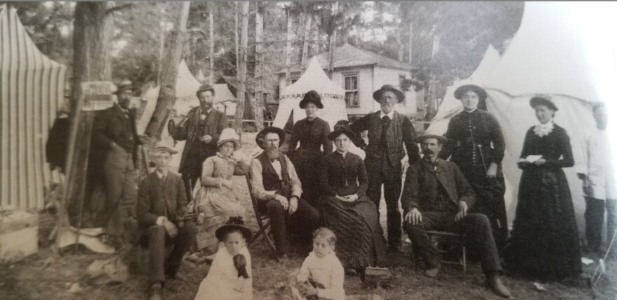 Methodist tent campers in Pacific Grove c. 1884