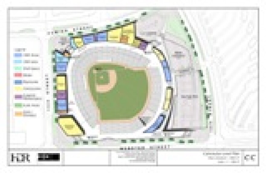 Drawing of downtown ballpark