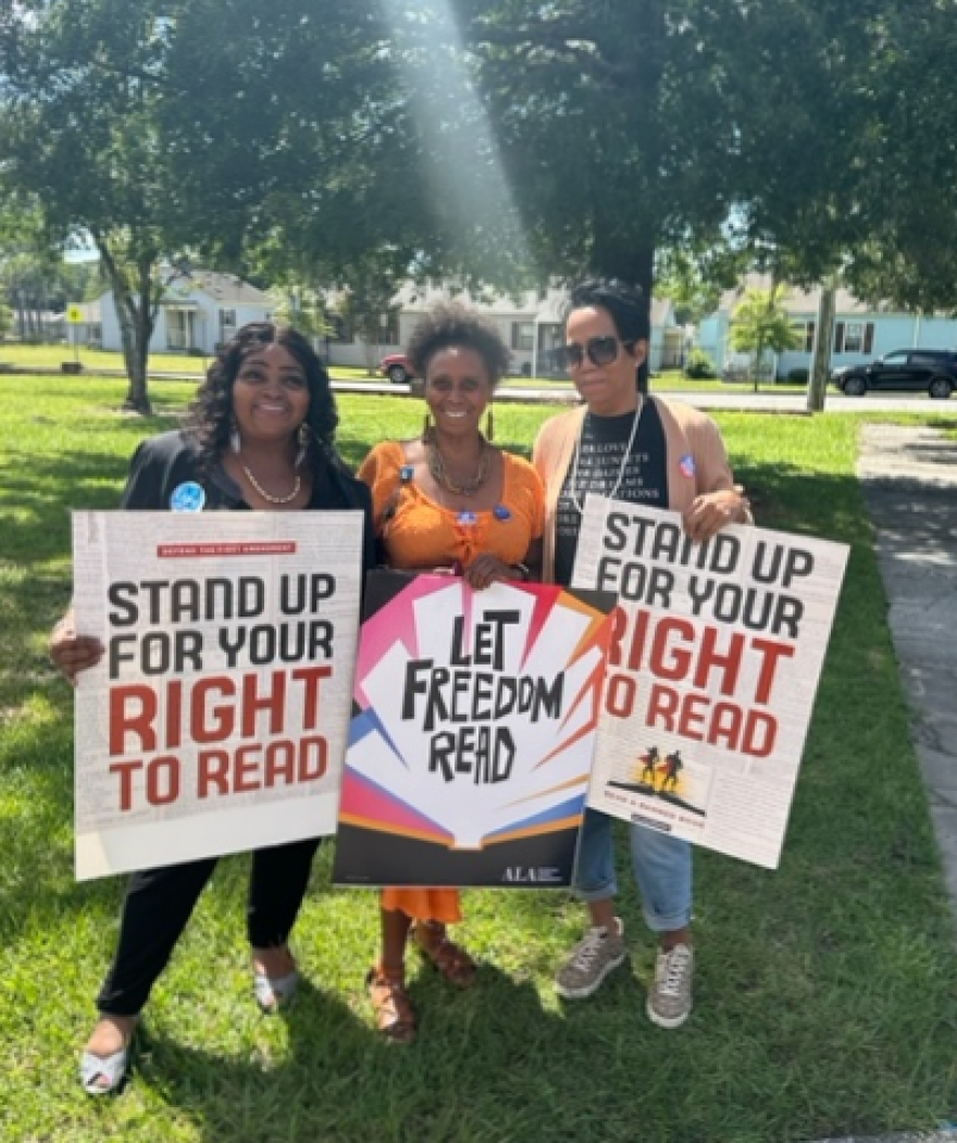 Education activists Alicia Ogundele, Yolanda Hernandez, and Carlette Grissett