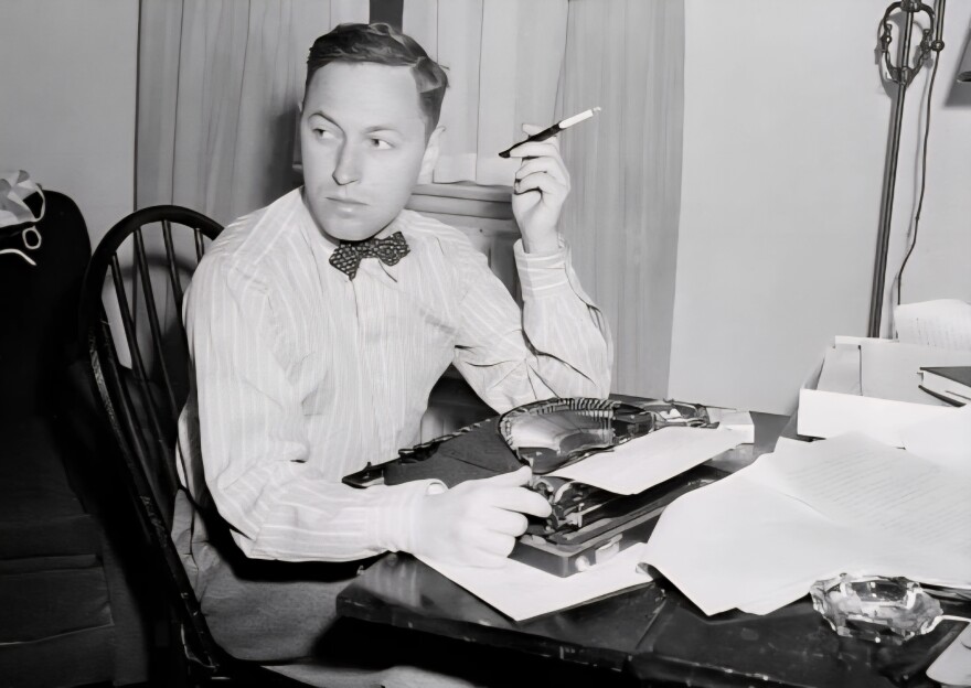 Playwright Tennessee Williams sits at his typewriter in New York on Nov. 11, 1940.
