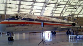 Jet inside American Airlines Hangar in Tulsa.