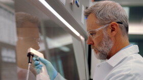 Justin McDonough, Ph.D., engineers iPSC’s at the Jackson Laboratory in Farmington, CT.