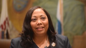 Peoria Mayor Rita Ali speaks at a press conference at City Hall touting accomplishments in her first 100 days in office on Aug. 12, 2021.