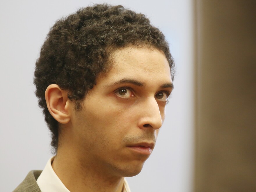 Tyler Barriss at a preliminary hearing in May 2018 for the "swatting" death of Andrew Finch in late December of 2017.