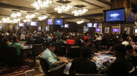 The poker room at the Seminole Hard Rock Hotel and Casino in Hollywood.