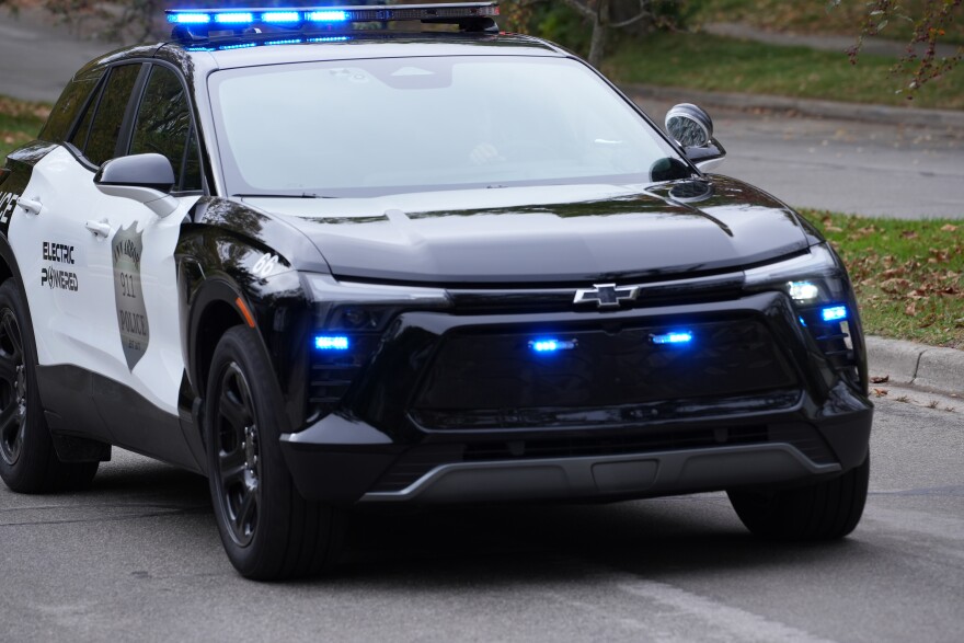 The Ann Arbor Police Department's first-ever electric patrol car.