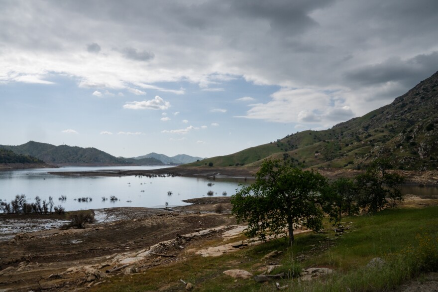 The reservoir just before the Terminus Dam has been emptied to make space for the expected water from the coming snowmelt.